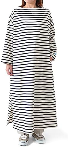 Amazon Co Jp Orcival オーシバル コットンモヨン ボートネックワンピース B235 レディース 1 Free Ecru Marine ファッション