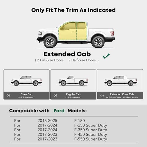 Estribos laterales para Ford F-150 2015-2025 6.5 pulg miniatura 2