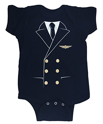The Pilot Uniform Baby Bodysuit, Navy