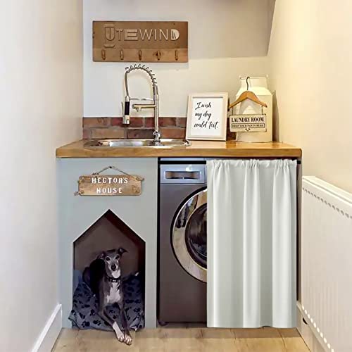 Cutewind Grayish White Blackout Kitchen Tier Window Curtains 24 Inch Length For Bathroom Rod Pocket Thermal Insulated Tiers Curtains For Small Window Drapes 2 Pieces #TOP1