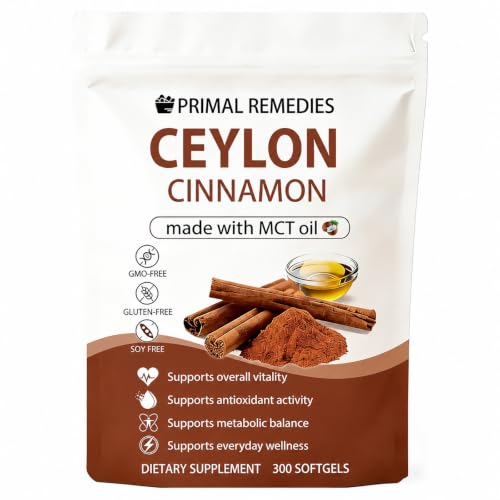 Adjustable Primal Remedies Ceylon Cinnamon Made with Mct Oil 300 Softgels
