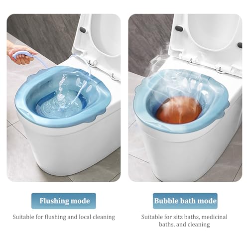 Sitz Bath portátil azul para el cuidado íntimo posparto e higiene en el hogar 4