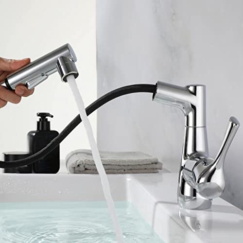 Grifo de lavabo extraíble con ducha extensible y control monomando 2
