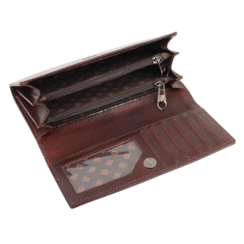 Image of Steve Jhonson Leather Wallet for Women - Mini Hand Purse with Card Holder - Women Stylish Clutch - Cute Mini Ladies Wallet for Daily Use - Fancy Ladies Purse with Slim Design (Brown)