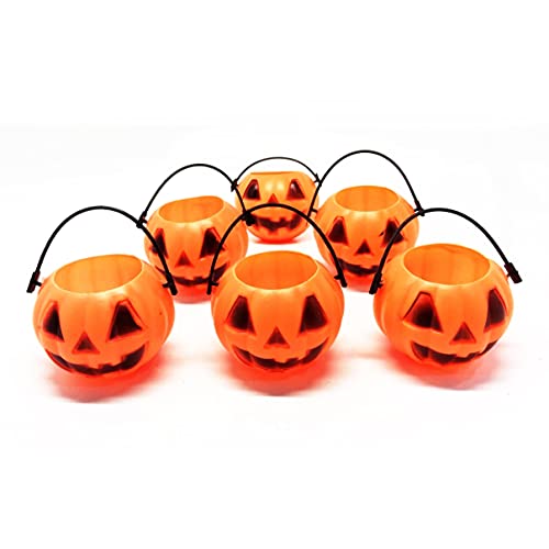 Balde Halloween Abóbora Com Alça Travessuras Ou Gostosuras 6 Unidades