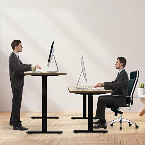 Image of AIMEZO Height Adjustable Standing Desk Frame, Electric Sit Stand Desk Table Frame with Dual Motors, Anti-ollision System, Preset Memory Keys (2 Stage, Black)