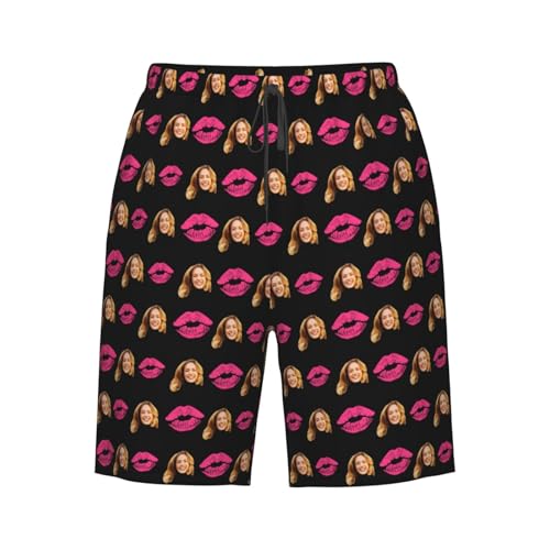 Personalized Men Swim Trunks with Face Custom Funny Face Beach Shorts Funny Swim Shorts for Men Boyfriend Husband