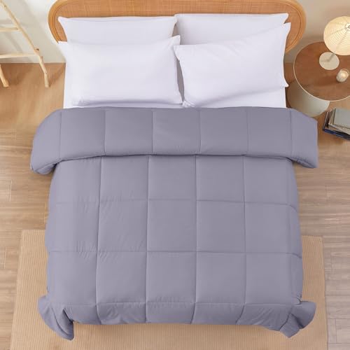 Image of Modern Threads Down Alternative Reversible Comforter Purple /Silver Queen