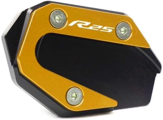 M para Yamaha MT 03 25 MT03 YZFR25 YZFR3 2014-2022 2021 Soporte lateral de pie de motocicleta Placa de soporte Y (color dorado-R25)