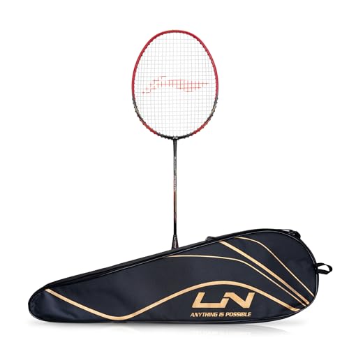 Image of Li-Ning Turbo X50 G4 Badminton Racket (Material: Carbon Graphite , Color: Black / Red)