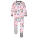 Burt's Bees Baby Baby Girls Pajamas, Zip Front Non-Slip Footed Sleeper PJs, 100% Organic Cotton, Tossed Succulent, 12 Months