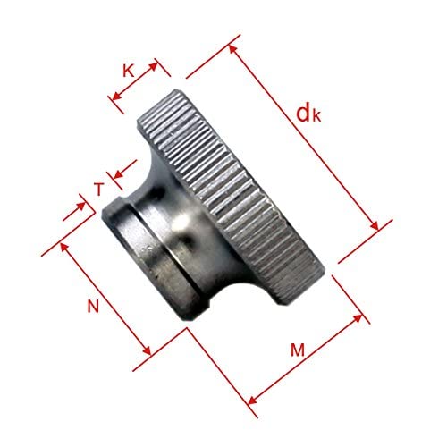 Miniatura 3 de 10 unids M4 negro plateado acero al carbono moleteado tuerca pulgar tuerca aprieta la tuerca 3D Impresoras piezas cortina pared