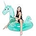 Produktbild ANGAZURE-DE Einhorn Luftmatratze Aufblasbarer Pool Floß (Grünes Einhorn)