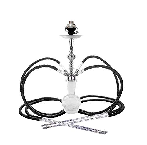 4 Manguera 56 cm Hookah Shisha Narguile agua tubo vidrio fumar venta H-0684