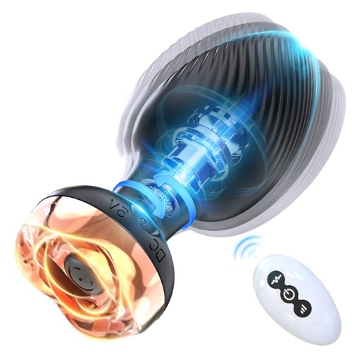 Plug Anales,con Vibración xxl Dildo Anal Vibradorador Mujer Juguetes eróticos para Pareja Sexuales con Mando a Distancia Consolador Butt Plug Anales Consoladores.. para mujer 10 Modos Carga, A26022812