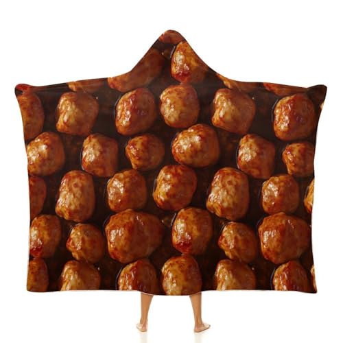 Tater Tots Food - Manta con capucha suave y cálida impresa, Estilo:, 60'x80'