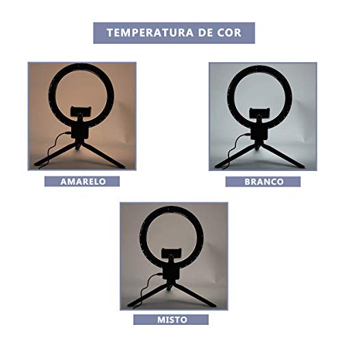 Ring Light de Mesa 10 polegadas Iluminador de LED Sou Foto LC-23