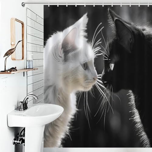 Rideau de douche anti éclaboussures en polyester avec 12 crochets - 6
