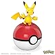 MEGA POKÉMON Paldea-Region - Pikachu und die ersten Partner-Pokémon Felori, Krokel und Kwaks, Zusammenbaubares und bewegliches Set mit 4 Figuren und 1 Pokéball zum Ausstellen, HPX92