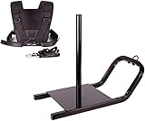 miR Heavy Duty Power Speed Sled with Shoulder Harness Color .300lbs max Weight. at Home, Gym and Football Training (Premium Black)