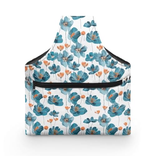 Image of Flower Yarn Bags with Holes for Crochet for Women Knitting Yarn Storage Bag Organizer Large Crochet Organizers and Storage Lightweight Knitting and Crochet Supplies