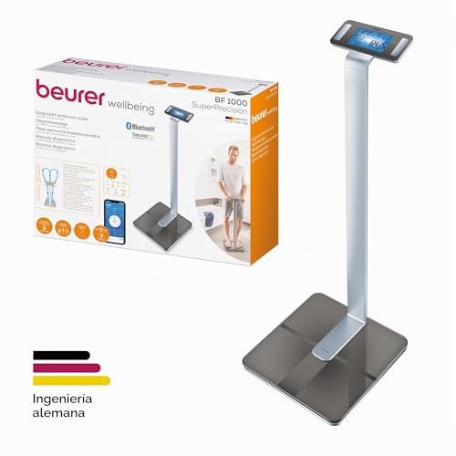 Beurer BF 1000 SuperPrecision Báscula diagnóstica, para el análisis de todo el cuerpo con app, medición del porcentaje de grasa visceral, visualización separada de cada parte del cuerpo - 6