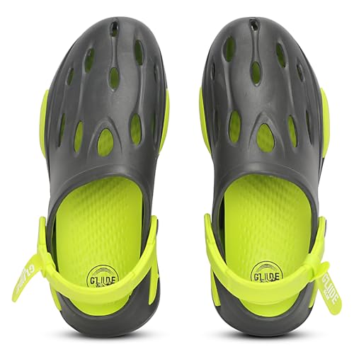 Image of Kraasa Glide Gear Men's Eva Casual Clogs for Everyday use | Sandals with Adjustable Back Strap | Lightweight, Comfortable | Stylish and Waterproof Mules