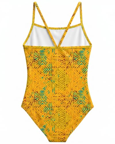 Image of weVSwe Baby Girl Swimsuit One Piece Swimsuit Cute Toddler Girls Sleeveless Bikini Kids 2-10 Years