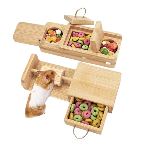 Generisch Spielzeug für Hamster,Holz Futterspielzeug Für Tiere Puzzle,Spiel zur Bereicherung für...