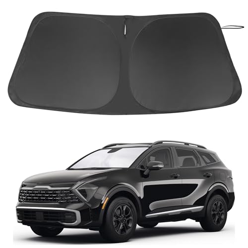 Image of Windshield Sun Shade Custom Fit for 2023 2024 2025 2026 Kia Sportage NQ5 Accessories Foldable Sunshade Sun Blocker Protect Car from Sun Rays & Heat Damage Keep Car Cooler