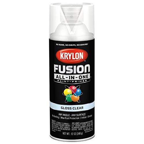 Krylon K02705007 Fusion All-In-One Spray Paint for Indoor/Outdoor Use, Gloss Clear