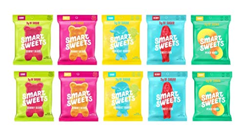 SMART SWEETS 5 FLAVORS VARIETY PACK 2019 NEW FLAVORS INCLUDING PEACH RINGS