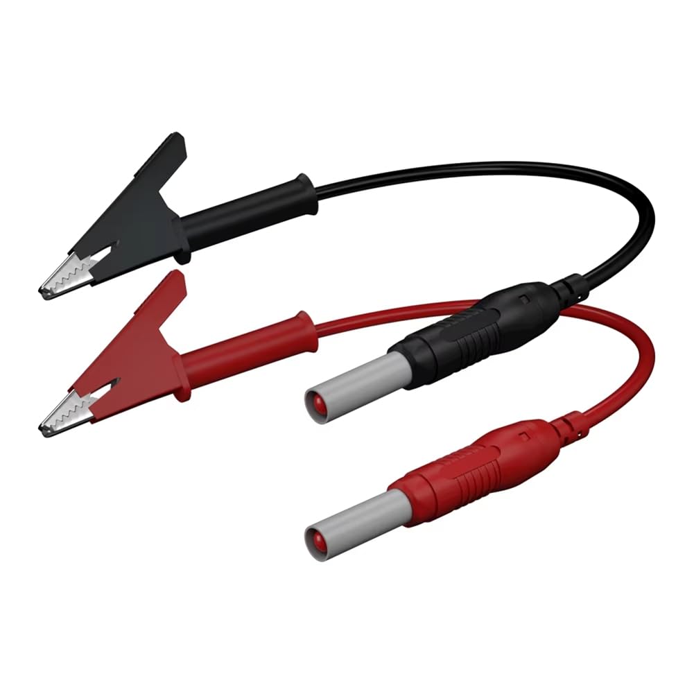 Vjsujehgy 2pcs 4MM Retractable Safety Banana Plug to Banana Plug 1M Plated Copper Banana Plug J.70019 Test Lead Red Black