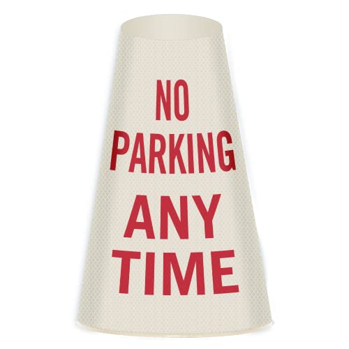 Image of SmartSign inchNo Parking Any Time inch Bright Reflective Cone Message Sleeve, [Cone Not Included]
