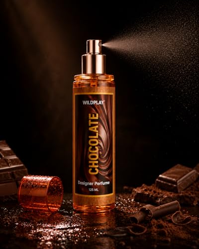 Image of Wildplay Fragrance 125ML Perfume for Men & Women - Long Lasting Multi-Fragrance Spray, Floral Fruity Sweet Notes, Unisex Premium Perfume for Daily Wear & Special Occasions (Chocolate)