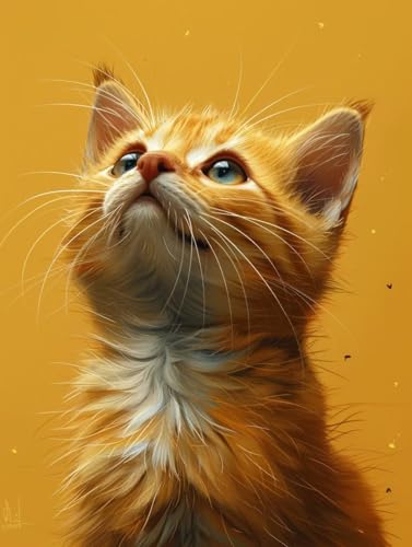 Broderie Diamant Chat 5D - Toile Haute Définition Cristal Strass