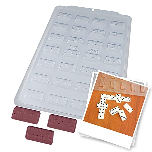 BWB 3648 Molde Semiprofesional Dominó Trufas y bombones para chocolate caliente Forma Simple 28 Cavidades 5g Plástico PET Transparente Tridimensional Accesorios y utensilios de reposteria Cover
