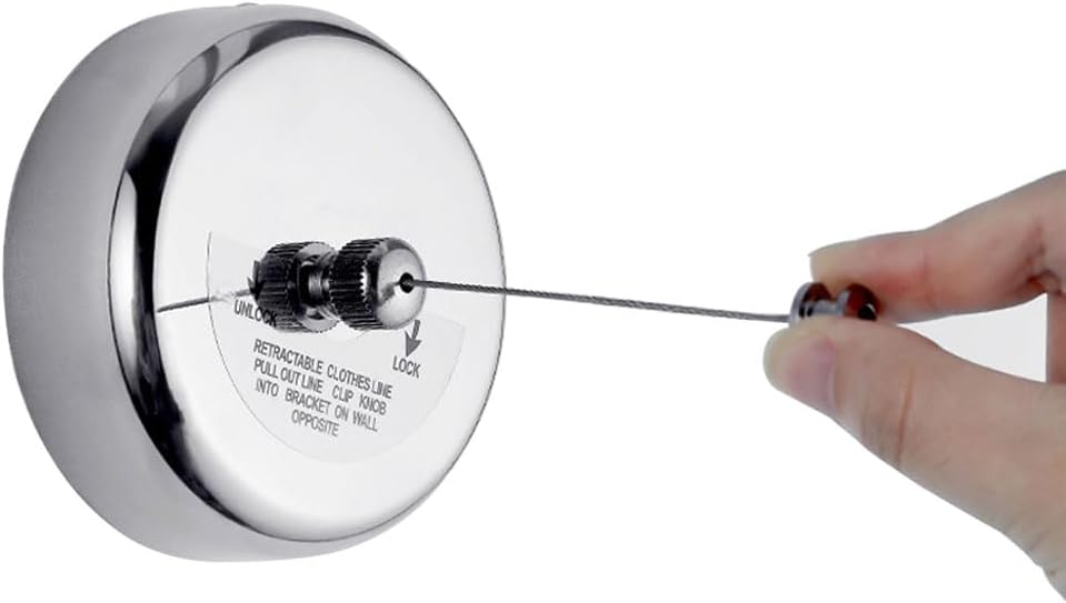 HOOTO Retractable Clothesline 2.8M with Adjustable Stainless Steel String