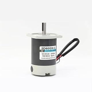 Davitu DC Motor - 12V/24V DC permanent magnet motor micro speed adjustable speed motor, adjustable direction, 5D60GN-C 60W slow speed motor - (Speed(RPM): 1800rpm, Voltage(V): 12V)