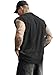 PLEPAN Men's Muscle Sleeveless Tank Tops Oversized Crewneck T Shirts Dolman Sleeve Tee Black Medium