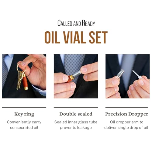 Image of Oil Vial Keychain | Consecrated Oil Holder for Priesthood Blessings | Oil Not Included