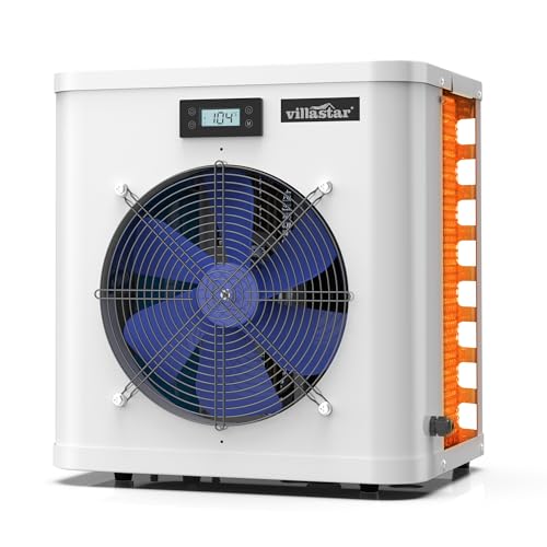 villastar Swim Pool Heater, Above Ground Pool Heater, Swimming Pool Heater, Pool Heat 16000 BTU/HR, Up to 5000 gallons, Fit 15/18/24 Foot Pool, 110V Pool Heater Above Ground YC-005-15