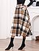 IDEALSANXUN Winter Dresses for Women 2025 Chocolate Brown Fall Clothes Casual Wool Plaid Tartan Tweed Sweater Flannel Corduroy Long Maxi Dress Skirt, Plaid BN, XS