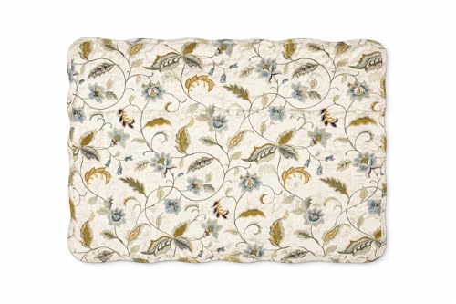 Image of Bailey Vintage Quilted 100% Cotton Set of 6 Placemats 13 inch x 19 inch
