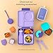 OmieBox Bento Box for Kids - Insulated Bento Lunch Box with Leak Proof Vacuum Insulated Food Jar - 3 Compartments, Two Temperature Zones (Purple Plum)
