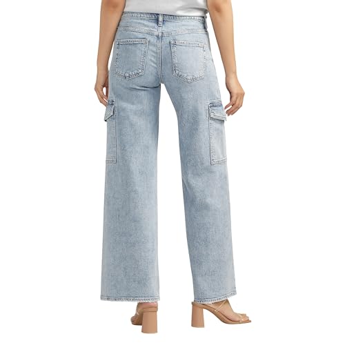 Silver Jeans Co. Women's Suki Mid Rise Curvy Fit Flare Leg Jeans3