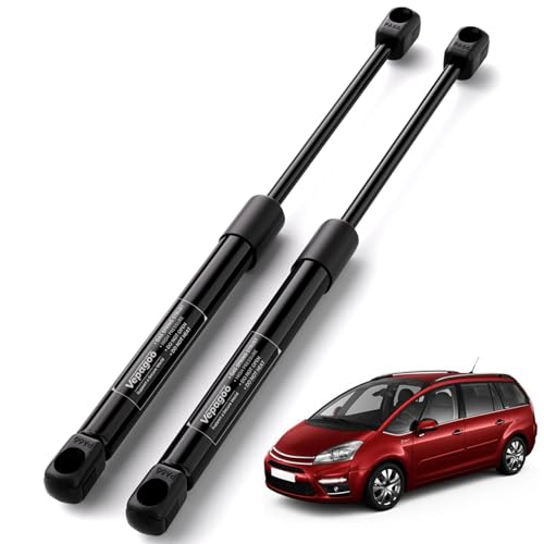 Vepagoo Amortiguador Maletero Compatible con C4 Grand Picasso 2006-2013 Resorte de gas Puerta Trasera de Coche # 8731P0, 9654438780 Negro 2x