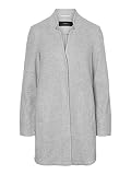 largo Vero Moda VMBRUSHEDKATRINE AW21 3/4 Jacket GA Boos Chaqueta, Gris Claro, M para Mujer