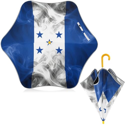 Paraguas infantil para ir al colegio con bandera de Honduras y visibilidad nocturna