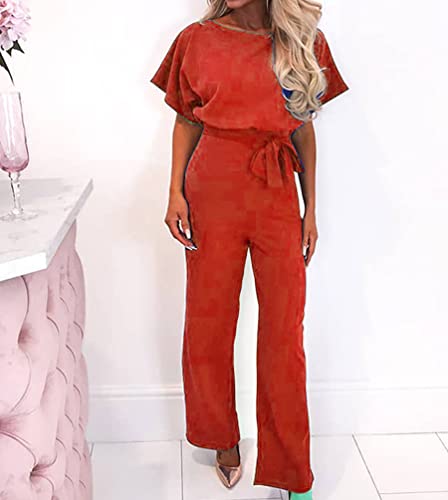 Vendau Jumpsuits For Women Dressy Romper Pants Suits Rompers Pantsuit Jumper For Women One Piece Outfit Loose Wide Leg Casual #TOP3